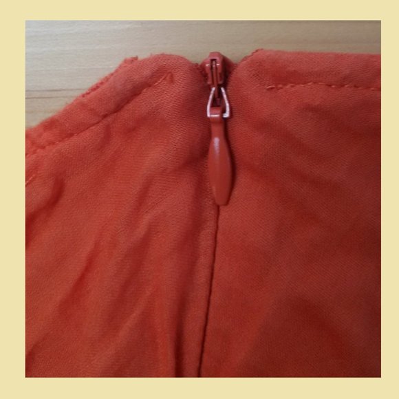 Orsay Orange Skirt Sz L EUR 40 - Picture 4 of 4